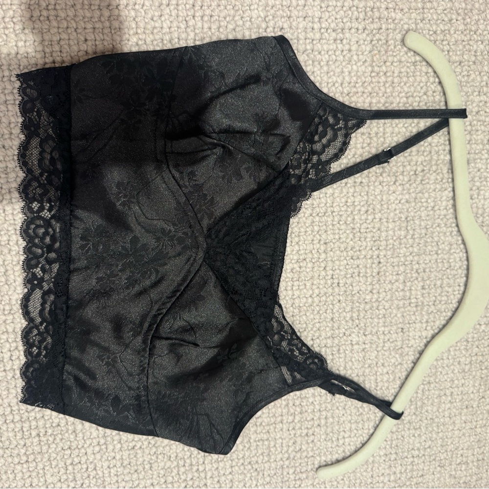 Black Lace Bralette / Crop Top